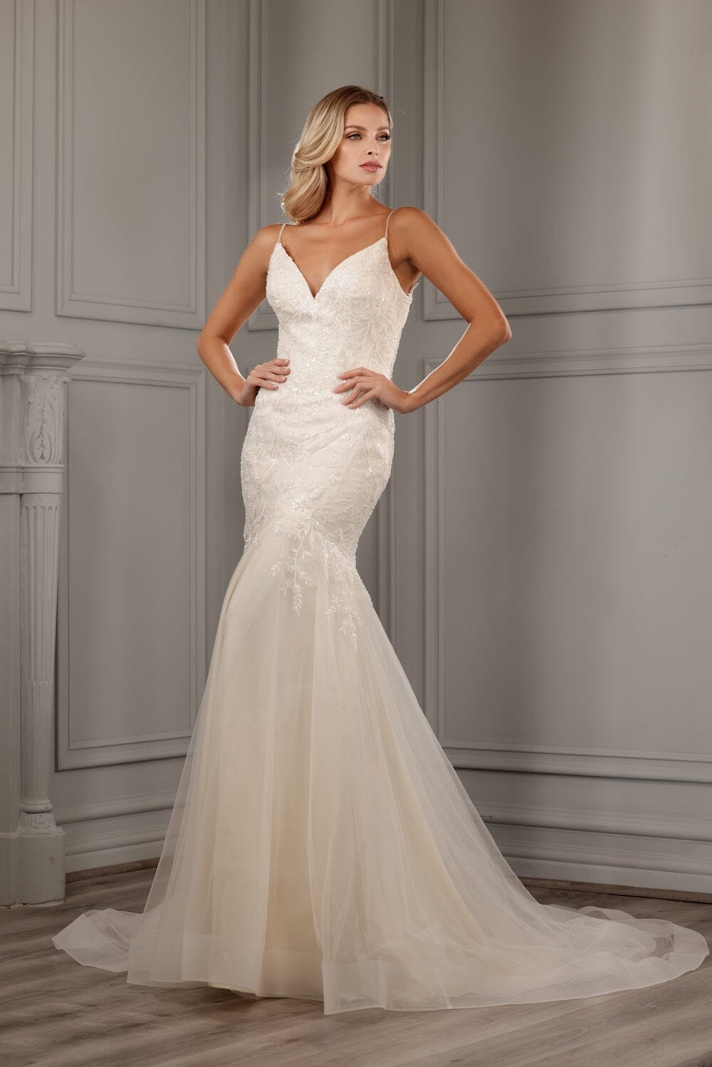Abby Lane 97154 Intricate Floral Lace Bridal Dress