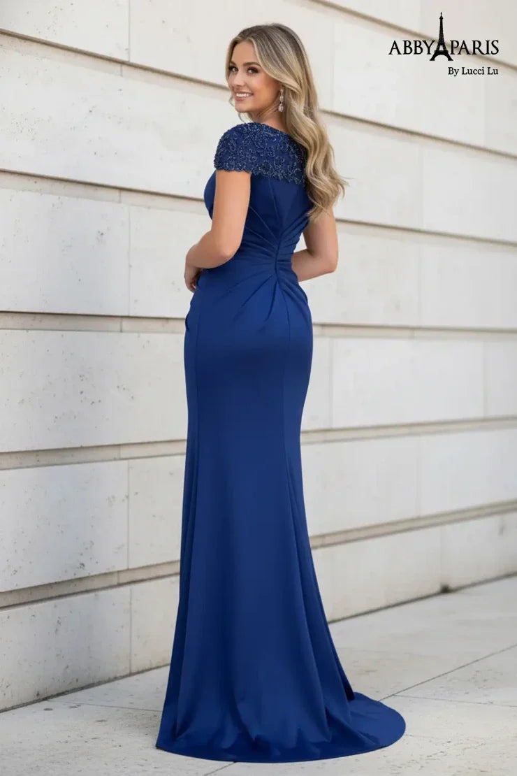 Abby Paris 96093 Asymmetrical Ruching Evening Dress