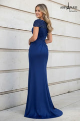 Abby Paris 96093 Asymmetrical Ruching Evening Dress