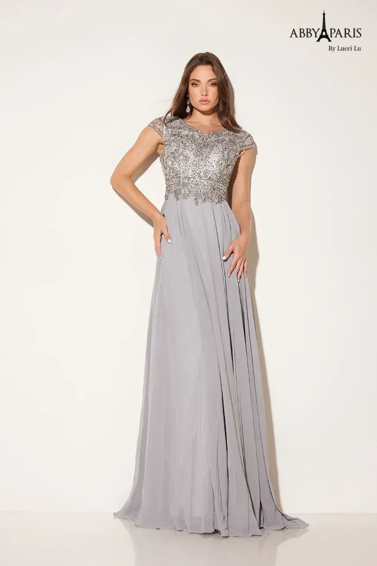 Abby Paris 95091 Beaded Lace Mother of the Bride Dress