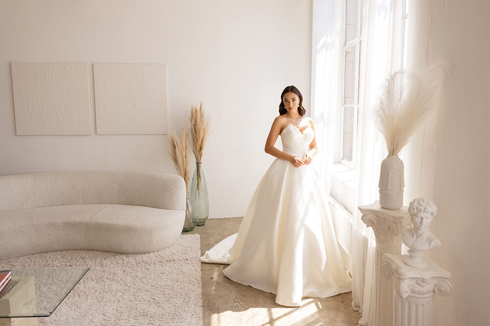 Abby Lane 97178 Textured Floral Lace Bridal Dress