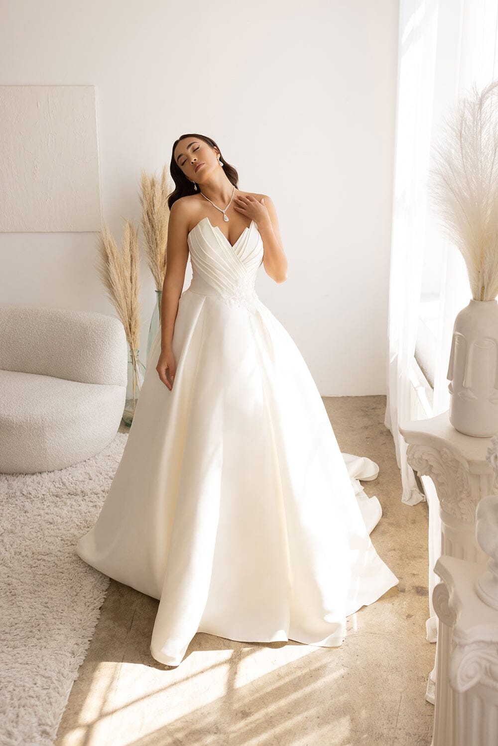 Abby Lane 97178 Textured Floral Lace Bridal Dress